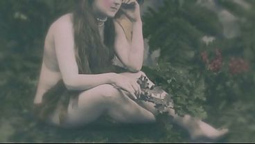 Arte erótica vintage com belas mulheres em poses sensuais